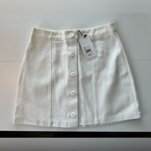 White A-line Mini Skirt